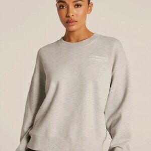 NWT Wilo the Label Wellness Club Light Gray Sweatshirt Size Large